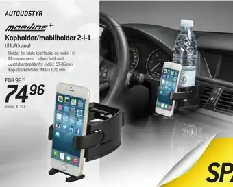 Thansen Kopholder/mobilholder 2-i-1 tilbud