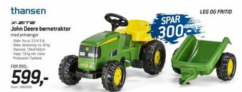 John Deere børnetraktor
