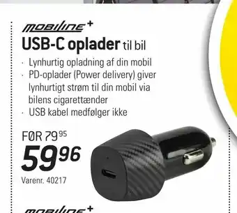 Thansen USB-C oplader til bil tilbud