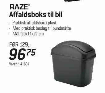 Thansen Affaldsboks til bil tilbud
