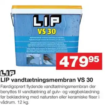 Bauhaus LIP Vandtætningsmembran VS 30 tilbud