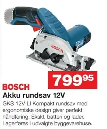 Bauhaus Akku Rundsav 12V tilbud