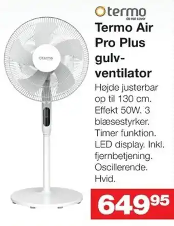 Bauhaus Termo Air Pro Plus Gulvventilator tilbud