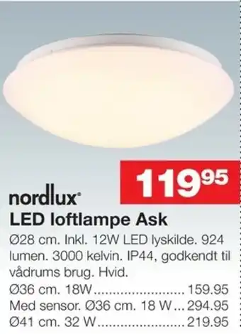 Bauhaus Nordlux LED Loftlampe Ask tilbud
