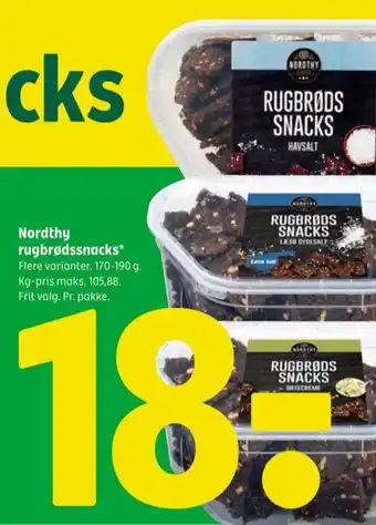 Coop 365 Nordthy rugsnacks tilbud