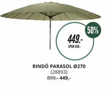 My Home Rindö Parasol ø270 (28893) tilbud