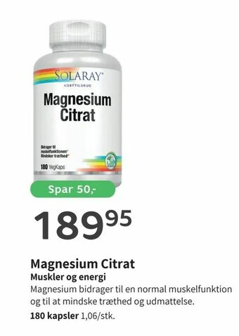 Helsam Magnesium Citrat tilbud