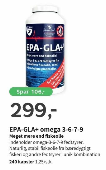 Helsam EPA-GLA+ omega 3-6-7-9 tilbud