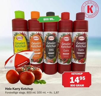 Købmandsgården Hela Karry Ketchup tilbud