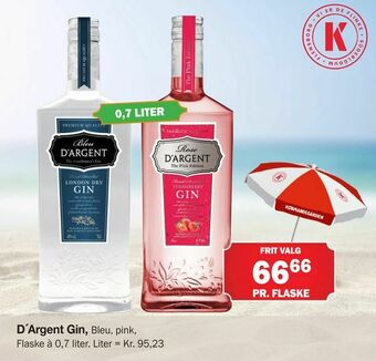 Købmandsgården D'Argent Gin tilbud
