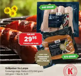Grillpølser fra Lanpe