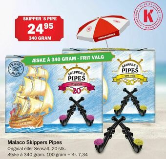 Købmandsgården Malaco Skippers Pipes tilbud