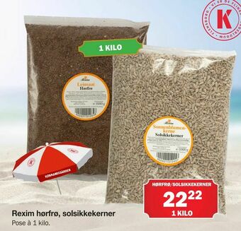 Rexim hørfrø, solsikkekerner
