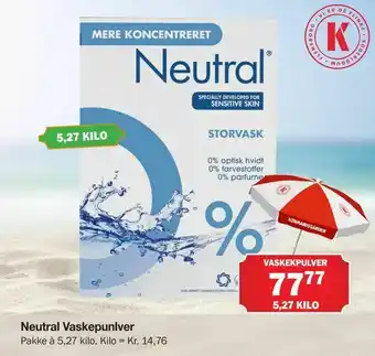 Købmandsgården Neutral Vaskepunlver tilbud