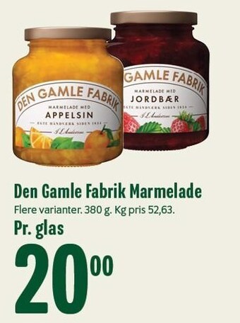 Min Købmand Den gamle fabrik marmelade tilbud
