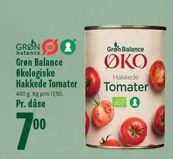Min Købmand Grøn balance økologiske hakkede tomater tilbud