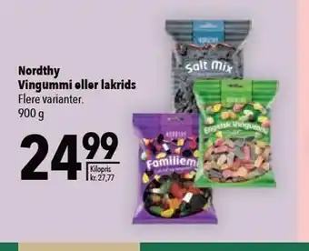 Citti Nordthy vingummi el. lakrids tilbud