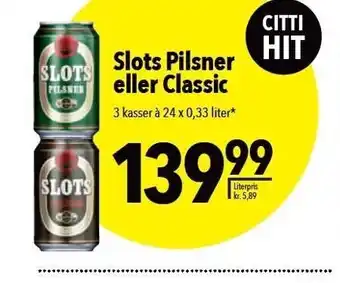 Citti Slots pilsner el. classic 3 kasser tilbud