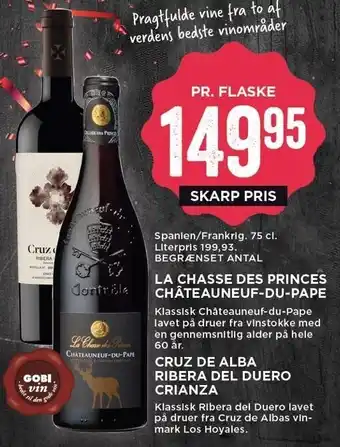 MENY La chasse des princes châteauneuf-du-pape tilbud