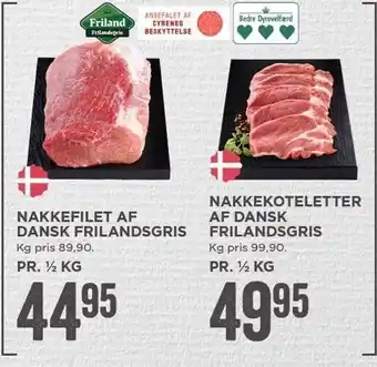 MENY Nakkefilet el. nakkekoteletter tilbud