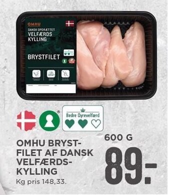 MENY Omhu brystfilet af dansk velfærdskylling tilbud