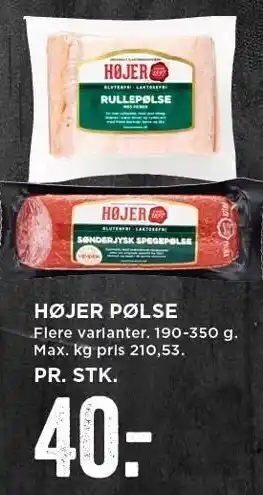 MENY Højer pølser tilbud