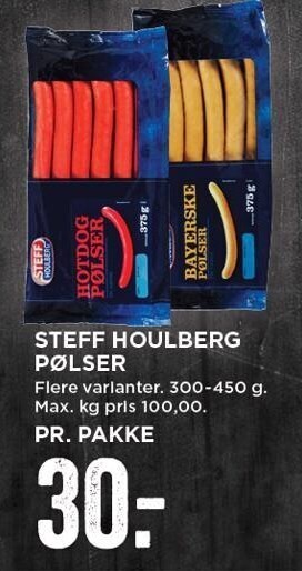 MENY Steff houlberg pølser tilbud