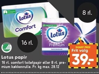 Bilka Lotus papir tilbud