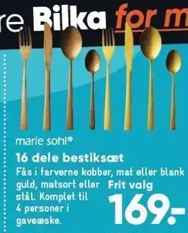 Bilka 16 dele bestiksæt tilbud