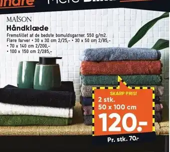 Bilka Håndklæde 2 stk. tilbud