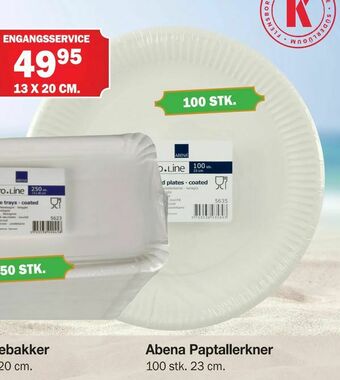 Købmandsgården Abena Paptallerkner tilbud