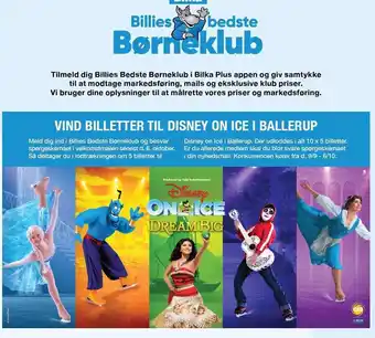 Bilka Vind billetter til disney on ice i ballerup tilbud