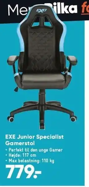 Bilka Exe junior specialist gamerstol tilbud