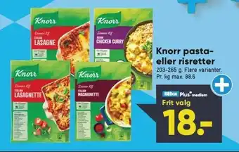 Knorr pasta- el. risretter - bilka plus