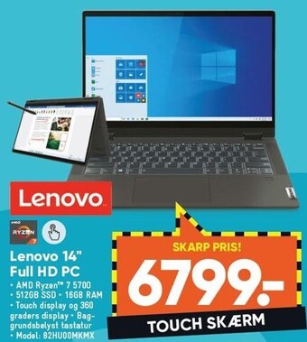 Bilka Lenovo 14" full hd pc tilbud