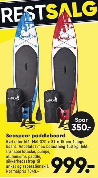 Bilka Seaspear paddleboard tilbud