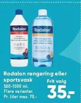 Bilka Rodalon rengøring el. sportvask tilbud