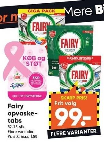 Bilka Fairy opvasketabs tilbud