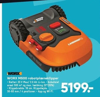 Bilka Worx m500 robotplæneklipper tilbud