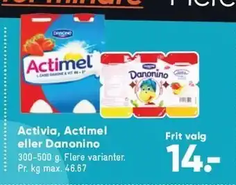 Activia, actimel el. danonino