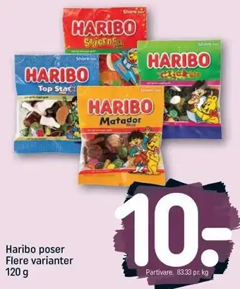 REMA 1000 Haribo pose - flere varianter tilbud