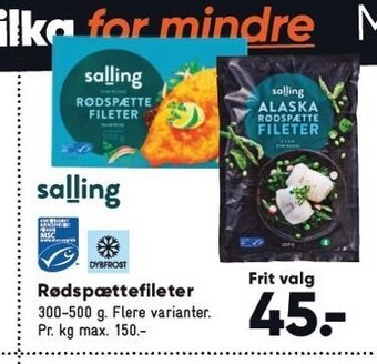 Bilka Rødspættefileter tilbud