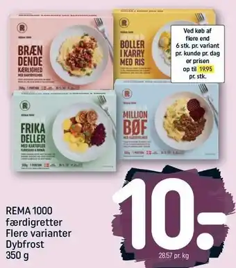 REMA 1000 Færdigretter - flere varianter tilbud