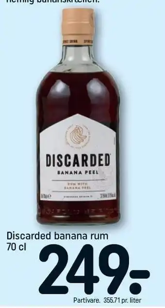 Discarded banana rum