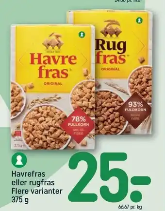 REMA 1000 Havregras eller rugfras tilbud