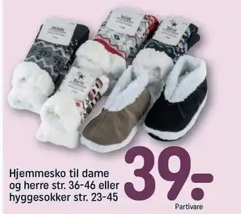 REMA 1000 Hjemmesko til dame og herre tilbud