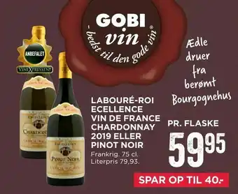 MENY Labouré-roi ecellence vin de france chardonnay 2019 eller pinot noir tilbud