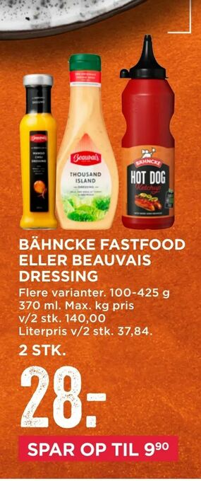 MENY Bähncke fastfood eller beauvais dressing tilbud