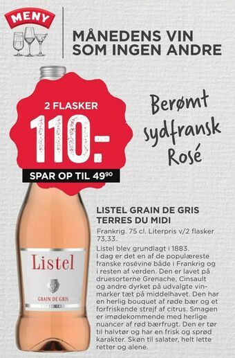 MENY Listel grain de gris terres du midi tilbud