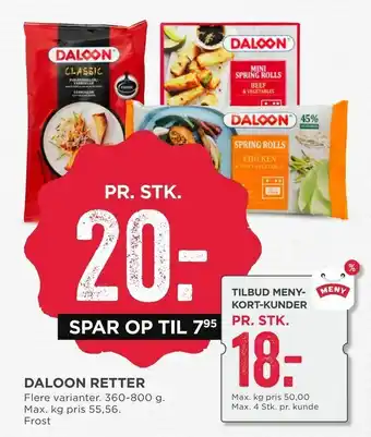 MENY Daloon retter tilbud